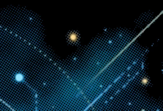 La même découpe de trame halftone présentée sur fond noir : le fond apparaît entre les points au lieu d’être imprimé.