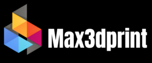 logo max3dprint icône géométrique noir wht