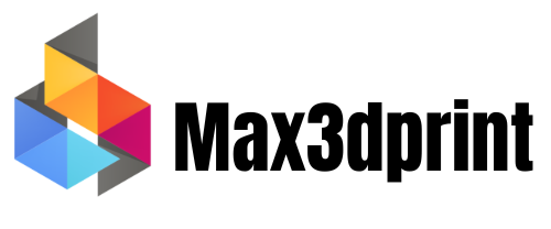 max3dprint logo geometrique multicolore noir text ressource