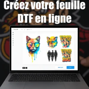 ordinateur portable creation dtf en ligne designs colorés